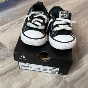 Black and White Toddler Converse Size 4c